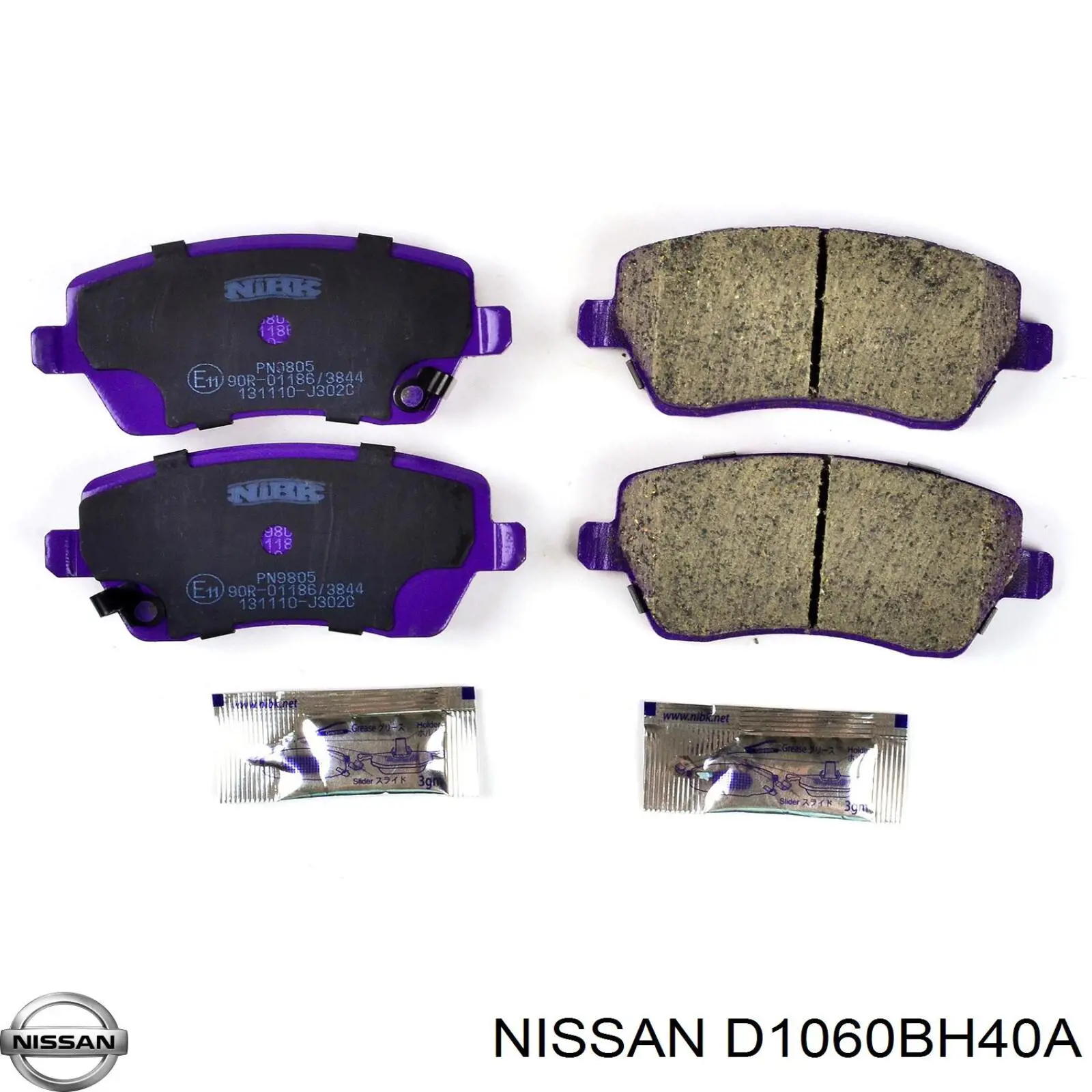 Compre D1060BH40A Nissan/Infiniti Sapatas do freio dianteiras de disco