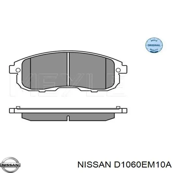 Sapatas do freio dianteiras de disco Nissan/Infiniti D1060EM10A preço, a partir de 30,43 USD