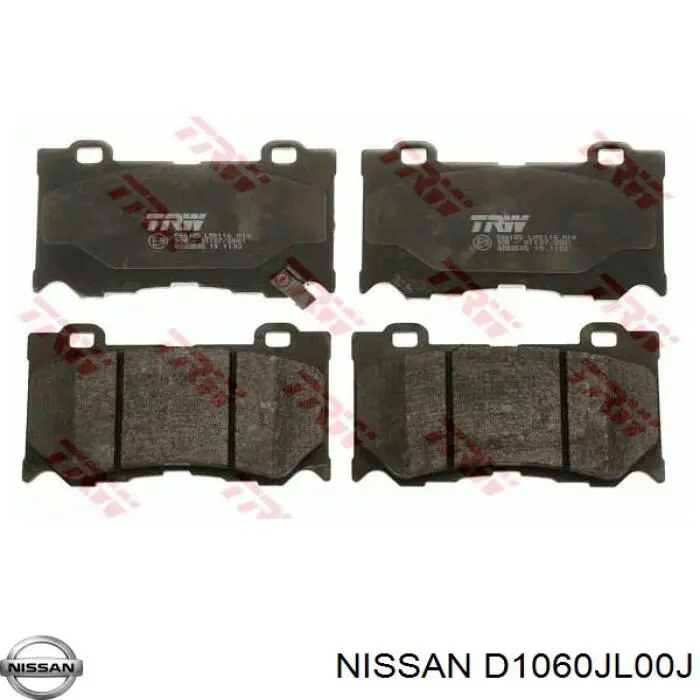 Compre D1060JL00J Nissan/Infiniti Sapatas do freio dianteiras de disco