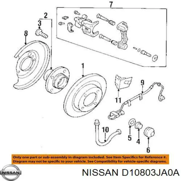 Chapa anti-ruído de fixação do freio de sapata dianteira Nissan/Infiniti D10803JA0A preço, a partir de 90,38 USD