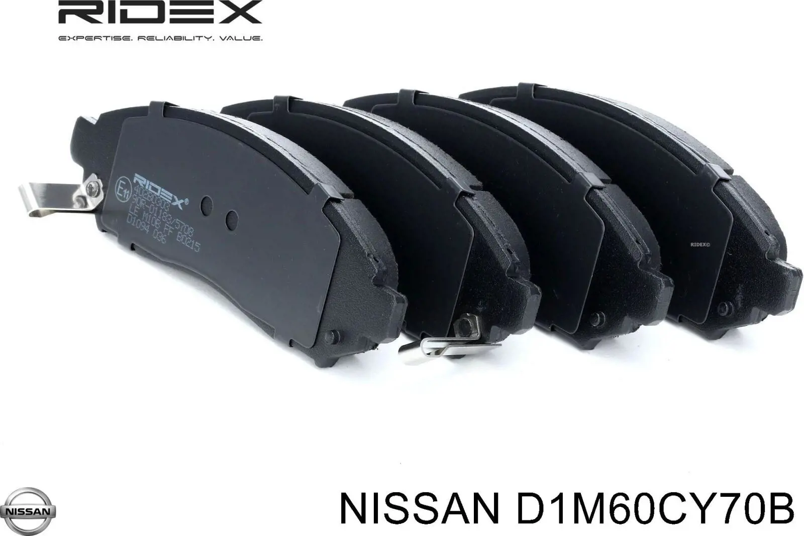 Compre D1M60CY70B Nissan/Infiniti Sapatas do freio dianteiras de disco
