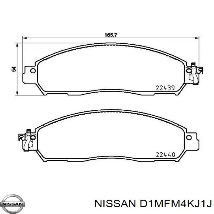 Sapatas do freio dianteiras de disco Nissan/Infiniti D1MFM4KJ1J preço, a partir de 31,28 USD