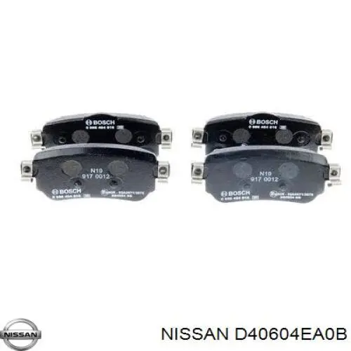Sapatas do freio traseiras de disco Nissan/Infiniti D40604EA0B preço, a partir de 24,60 USD
