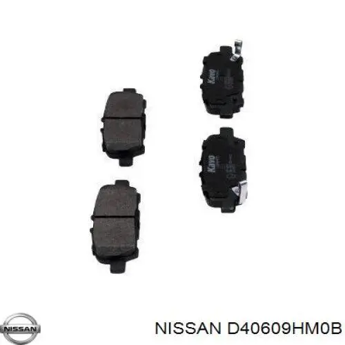 Compre D40609HM0B Nissan/Infiniti Sapatas do freio traseiras de disco