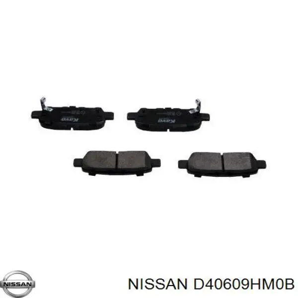 D40609HM0B Nissan/Infiniti Sapatas do freio traseiras de disco