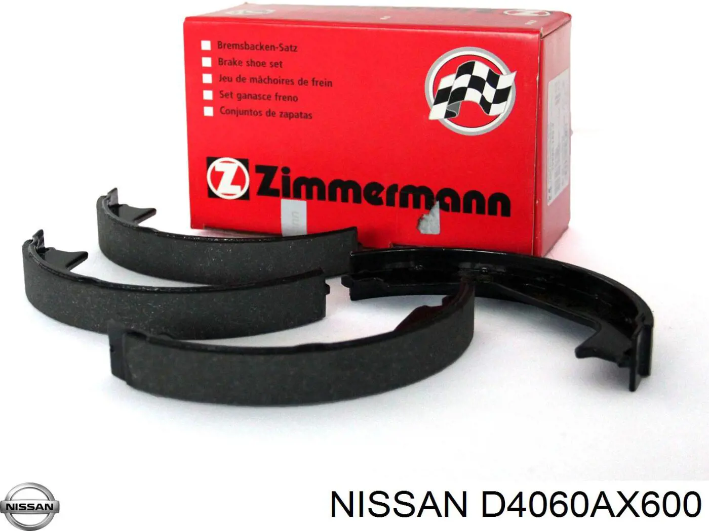 Compre D4060AX600 Nissan/Infiniti Sapatas do freio traseiras de tambor