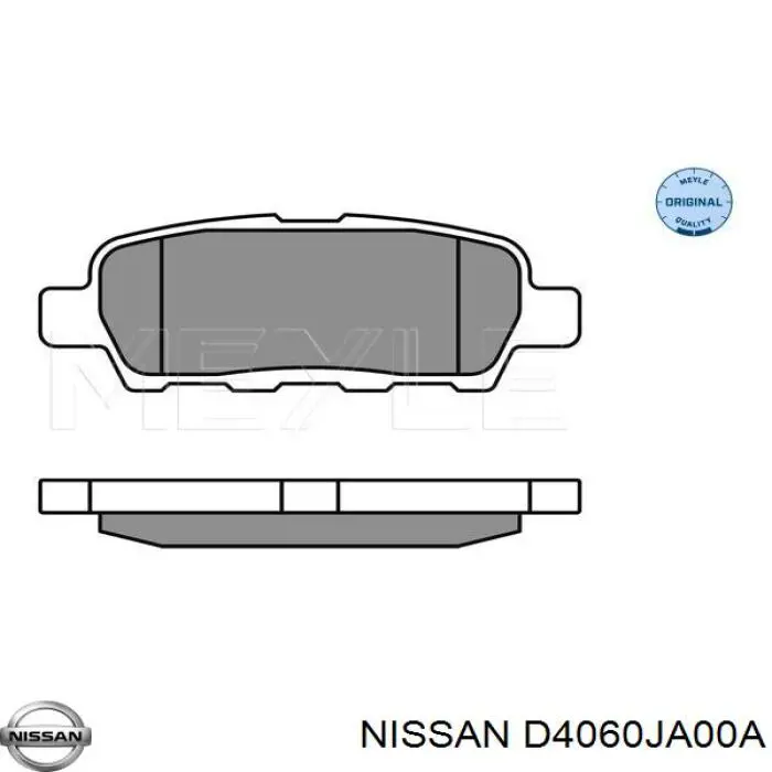 Compre D4060JA00A Nissan/Infiniti Sapatas do freio traseiras de disco