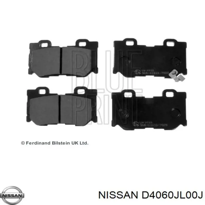 D4060JL00J Nissan/Infiniti Sapatas do freio traseiras de disco