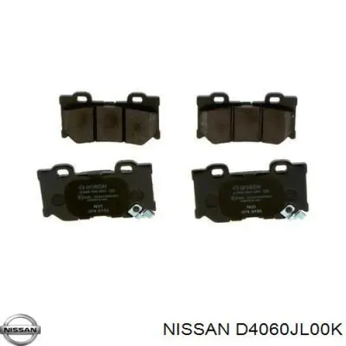 D4060JL00K Nissan/Infiniti Sapatas do freio traseiras de disco