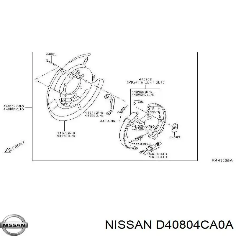 Chapa anti-ruído de fixação de sapata do freio traseira Nissan/Infiniti D40804CA0A preço, a partir de 110,00 USD