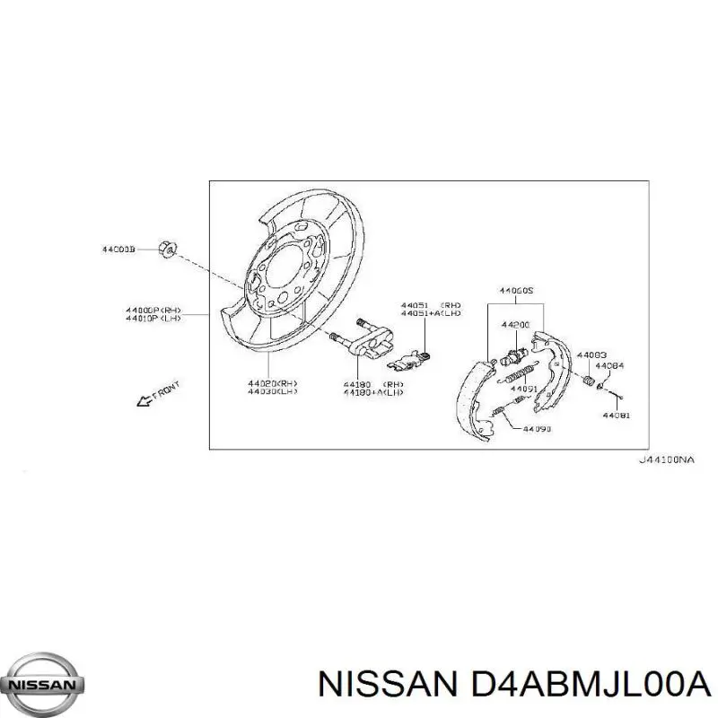 Kit de reparação de suporte do freio traseiro Nissan/Infiniti D4ABMJL00A preço, a partir de 9,95 USD