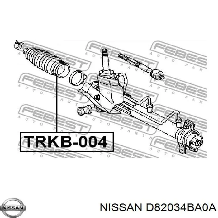 Bota de proteção do mecanismo de direção (de cremalheira) Nissan/Infiniti D82034BA0A preço, a partir de 11,00 USD