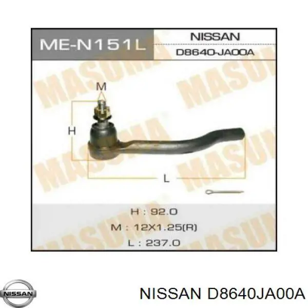 Ponta externa da barra de direção Nissan/Infiniti D8640JA00A preço, a partir de 26,25 USD