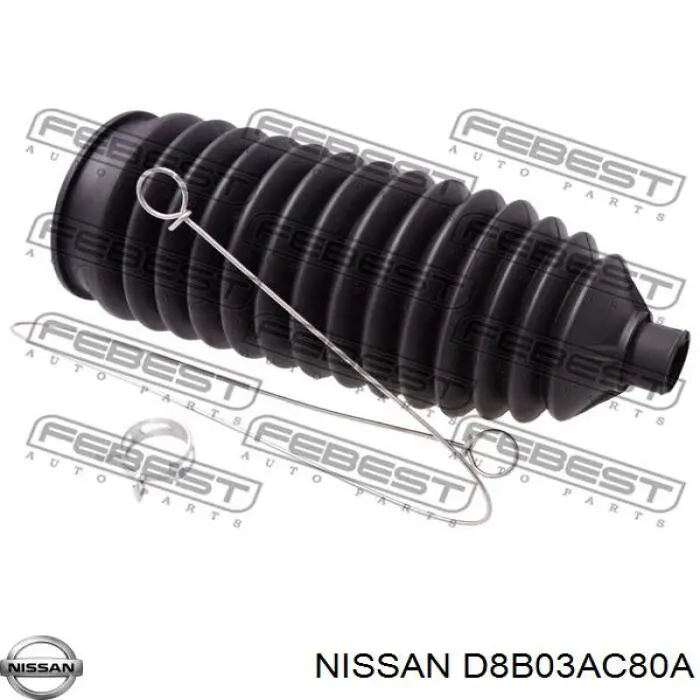 Bota de proteção esquerda do mecanismo de direção (de cremalheira) Nissan/Infiniti D8B03AC80A preço, a partir de 23,16 USD