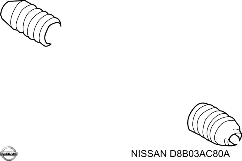 Compre D8B03AC80A Nissan/Infiniti Bota de proteção esquerda do mecanismo de direção (de cremalheira)