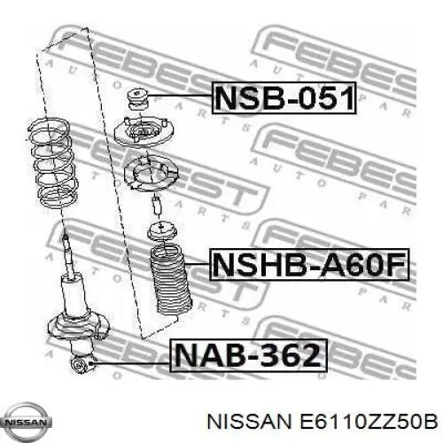 E6110ZZ50B Nissan/Infiniti Amortecedor dianteiro