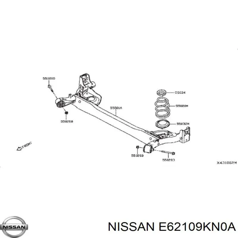E62103AN0D Nissan/Infiniti Amortecedor traseiro
