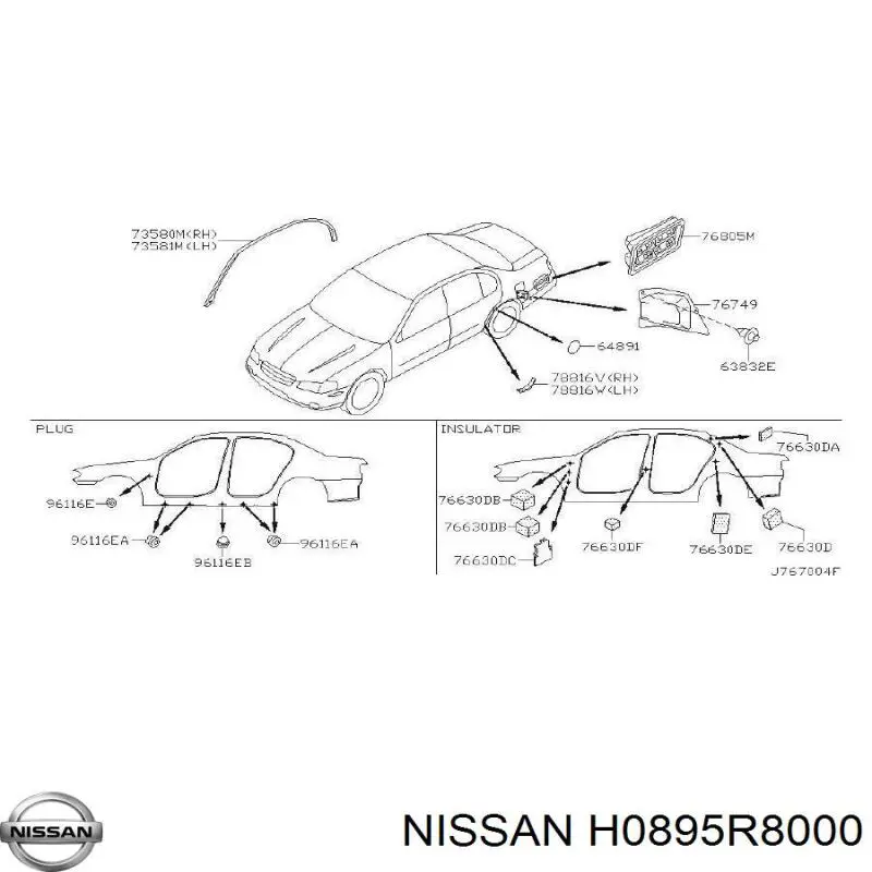 Compre 64892W5000 Nissan/Infiniti 