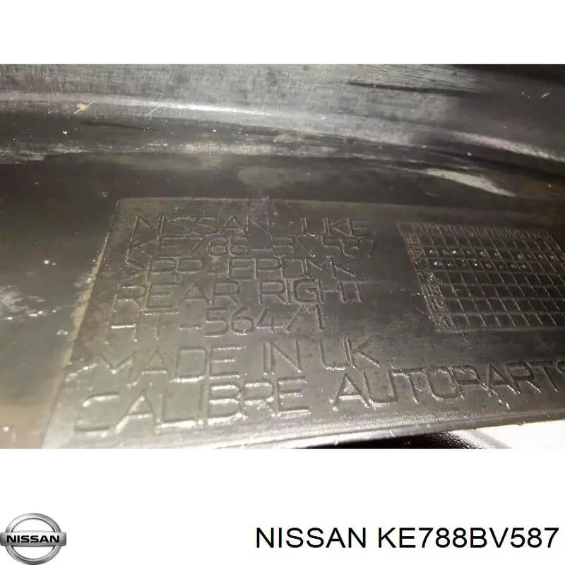 KE788BV587 Nissan/Infiniti Protetores de lama traseiros, kit
