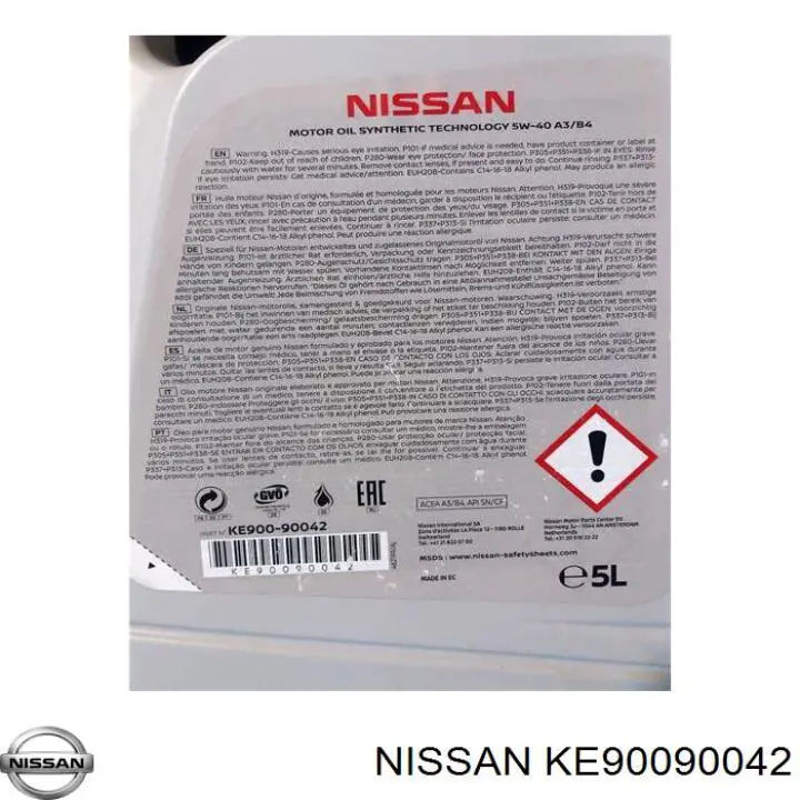 Óleo para motor Nissan/Infiniti KE90090042 preço, a partir de 108,79 USD