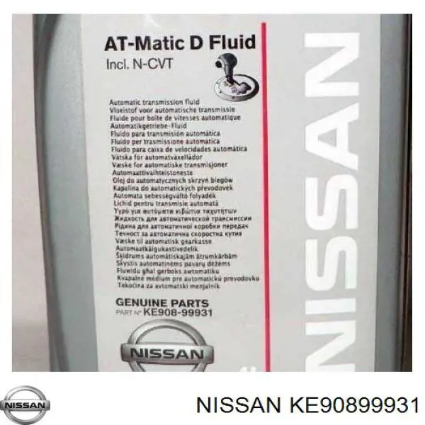 Óleo de transmissão KE90899931 Nissan/Infiniti