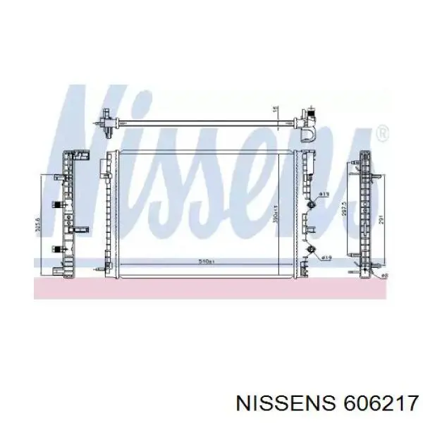 A4535000203 Mercedes Radiador de esfriamento de motor
