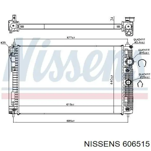 214604GD5A Nissan/Infiniti Radiador de esfriamento de motor