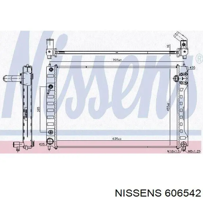 Radiador de esfriamento de motor Nissan/Infiniti 214601MA0A