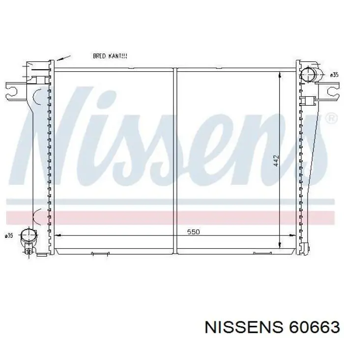 60663 Nissens Radiador de esfriamento de motor