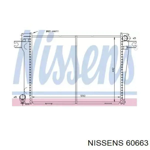 Radiador de esfriamento de motor Nissens 60663 preço, a partir de 189,82 USD