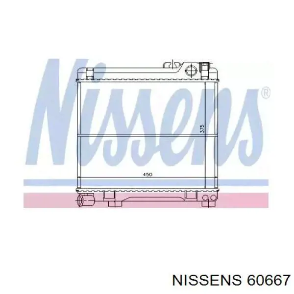 Radiador de esfriamento de motor 60667 Nissens