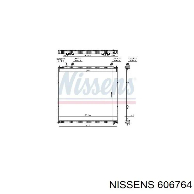 81061016792 MAN Radiador de esfriamento de motor adicional