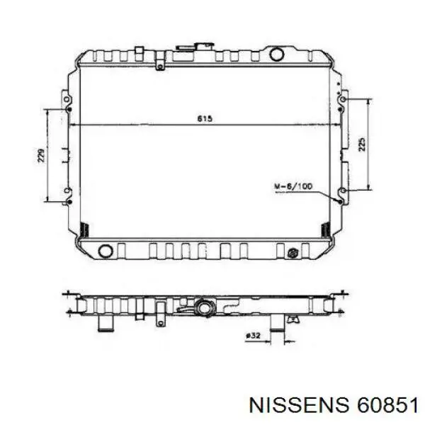 60851 Nissens Radiador de esfriamento de motor