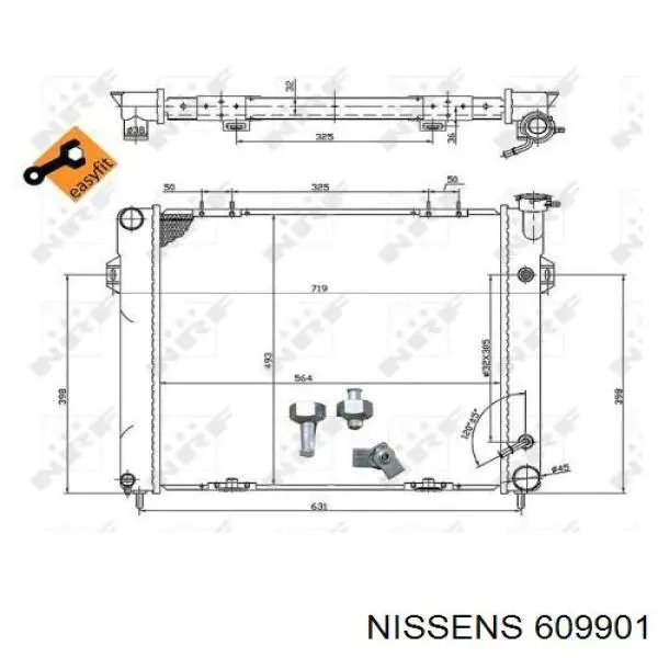 Compre 52079598AB Chrysler Radiador de esfriamento de motor
