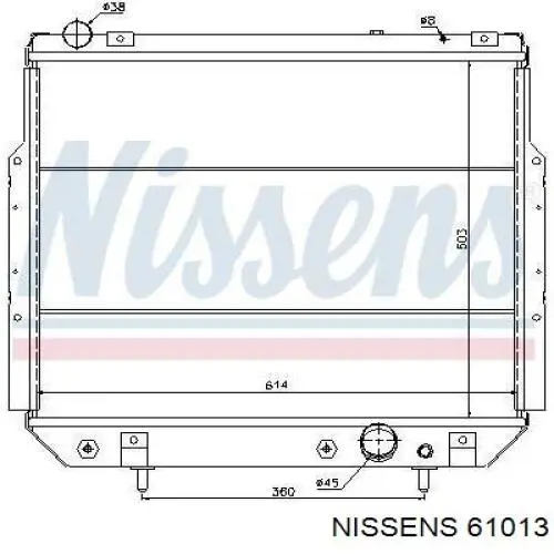 Radiador de esfriamento de motor Nissens 61013 preço, a partir de 148,12 USD