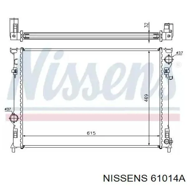 Radiador de esfriamento de motor Nissens 61014A preço, a partir de 147,70 USD