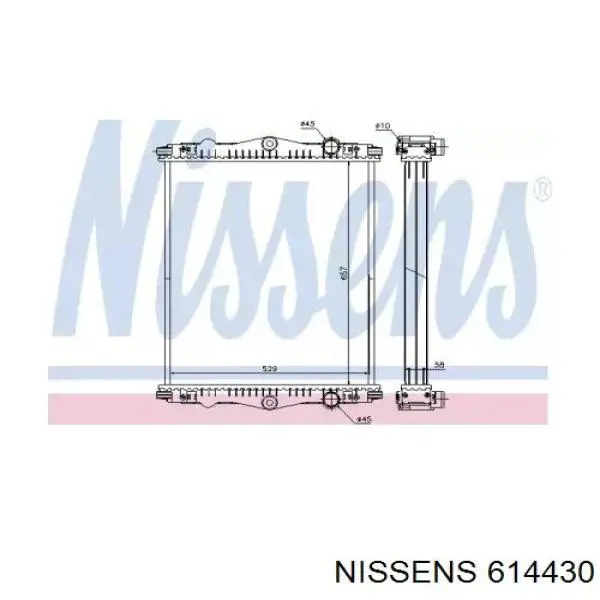 Radiador de esfriamento de motor Nissens 614430 preço, a partir de 343,08 USD