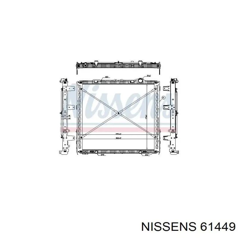 Radiador de esfriamento de motor DAF 2125896