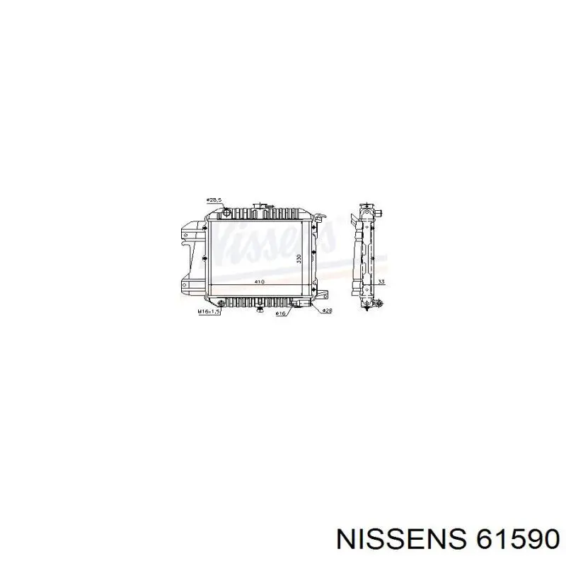 61590 Nissens Radiador de esfriamento de motor