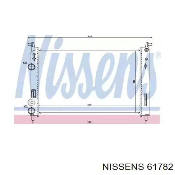 Radiador de esfriamento de motor Nissens 61782 preço, a partir de 105,97 USD
