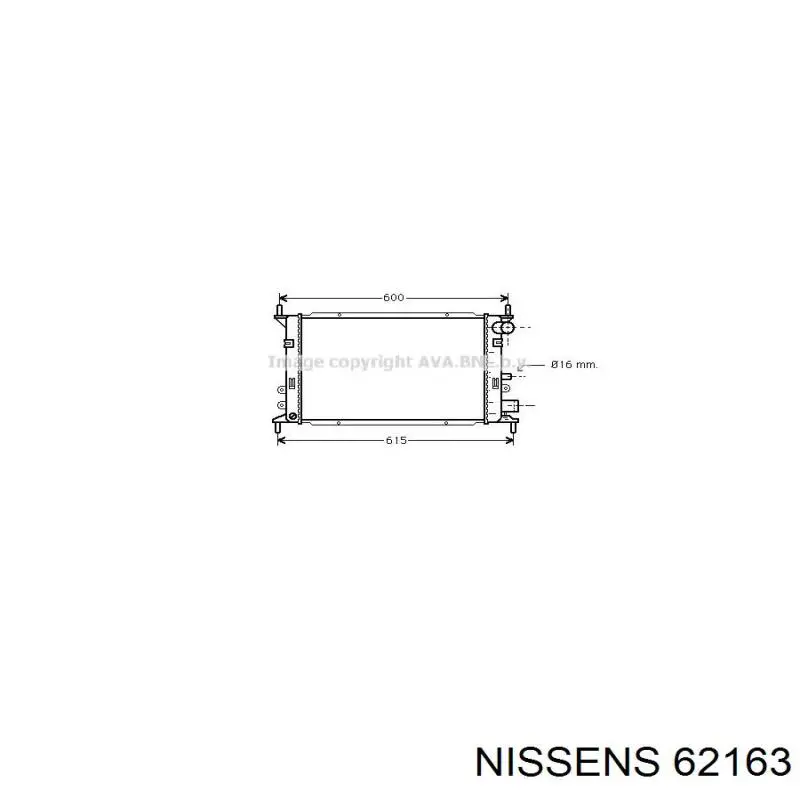 Compre 62163 Nissens Radiador de esfriamento de motor