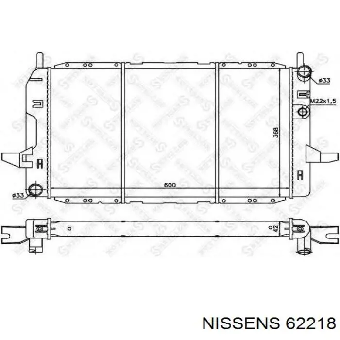 Radiador de esfriamento de motor Nissens 62218 preço, a partir de 250,31 USD