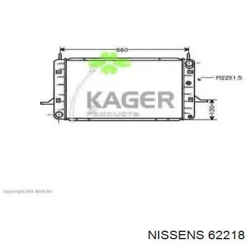 Compre 62218 Nissens Radiador de esfriamento de motor
