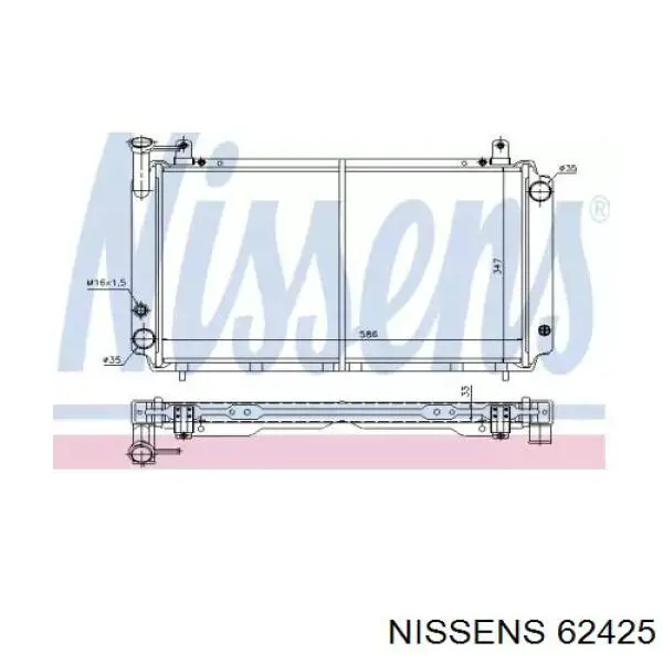 Compre 62425 Nissens Radiador de esfriamento de motor