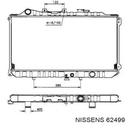62499 Nissens Radiador de esfriamento de motor