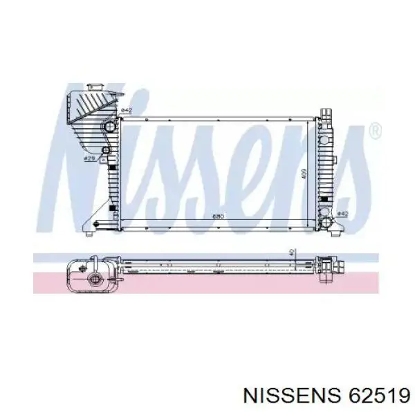Compre 62519 Nissens Radiador de esfriamento de motor