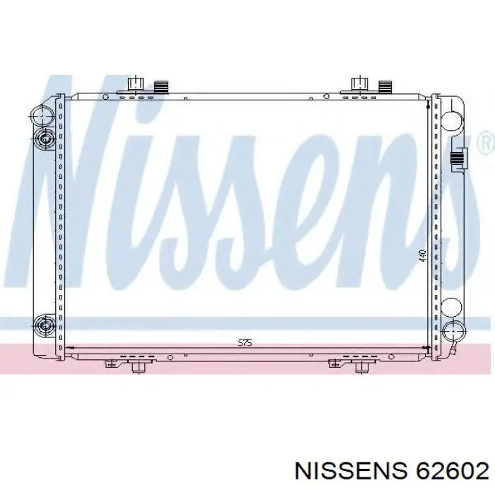 Radiador de esfriamento de motor 62602 Nissens