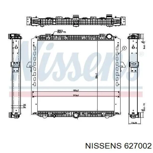 Radiador de esfriamento de motor Mercedes A9605002801 preço, a partir de 621,88 USD