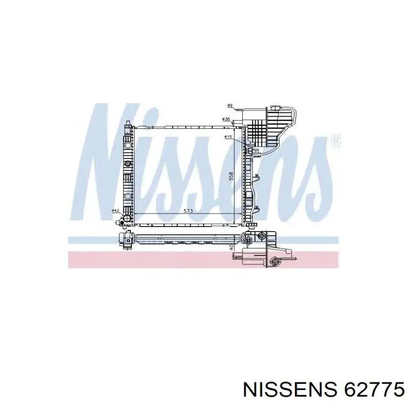 Radiador de esfriamento de motor Nissens 62775 preço, a partir de 301,11 USD