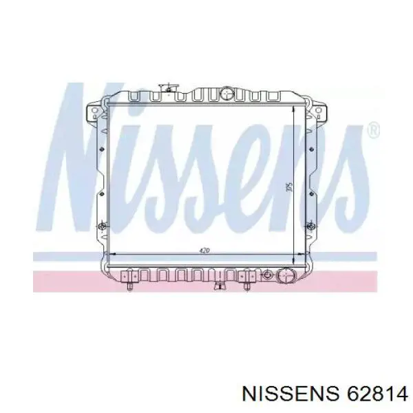 Compre 62814 Nissens Radiador de esfriamento de motor